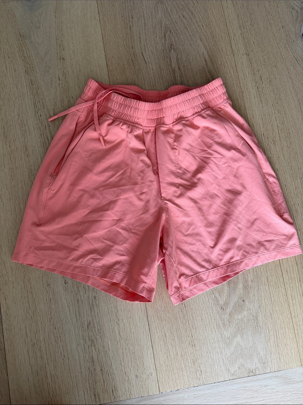 lululemon athletica Coral-Orange Men’s  Athletic Drawstring Shorts